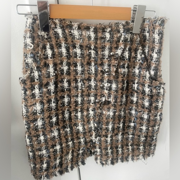 iro blue tweed skirt size 2 - Picture 4 of 5